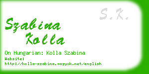 szabina kolla business card